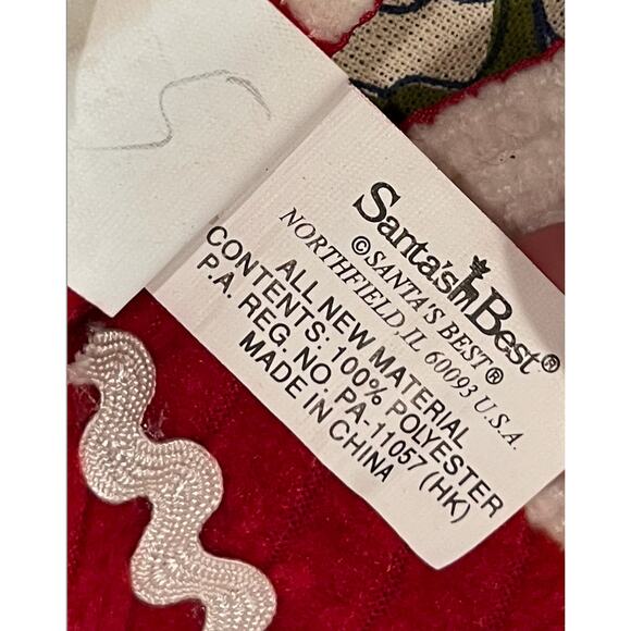 Santa's Best Christmas Tree Skirt Vintage Mini Kids Christmas Decor Santa Claus - Picture 6 of 8